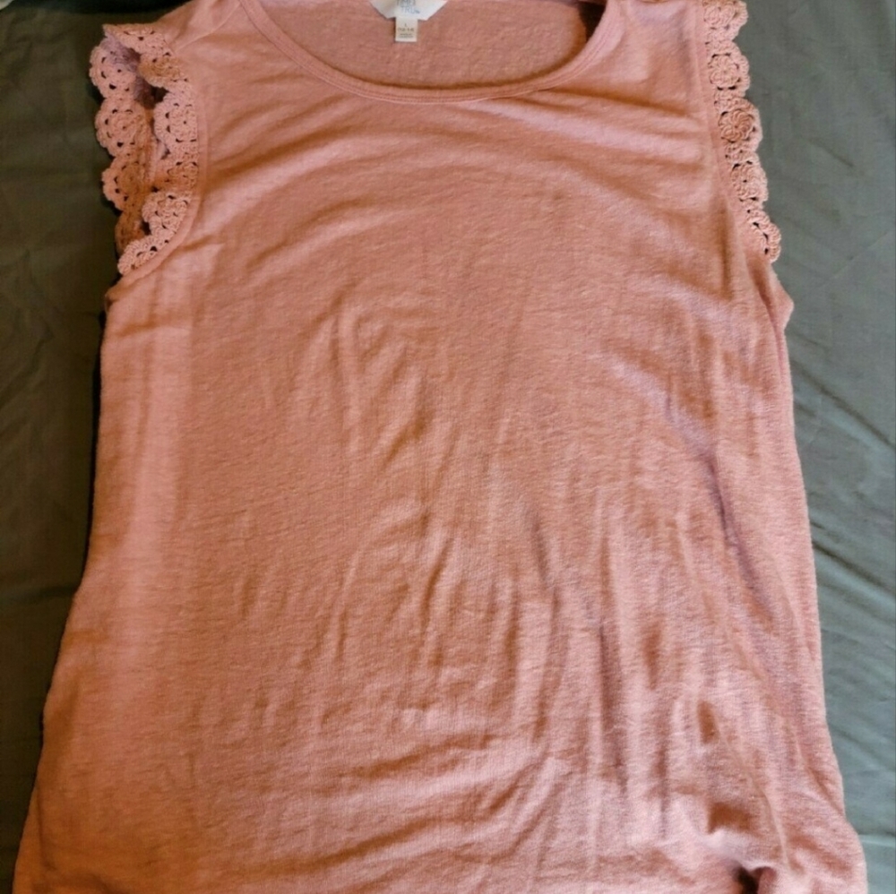 Large Pink tank top.